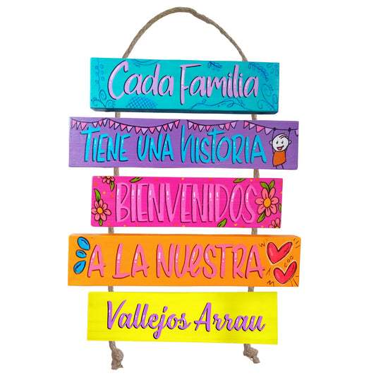 CADA FAMILIA (APELLIDOS) - COLGANTE PERSONALIZADO