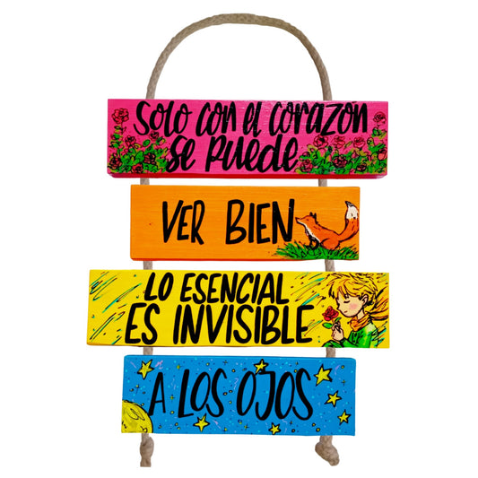 LO ESENCIAL ES INVISIBLE A LOS OJOS PRINCIPITO - COLGANTE