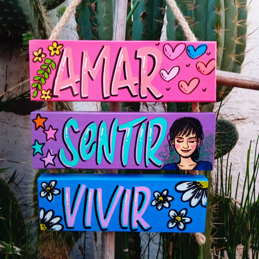 AMAR, SENTIR, VIVIR - COLGANTE