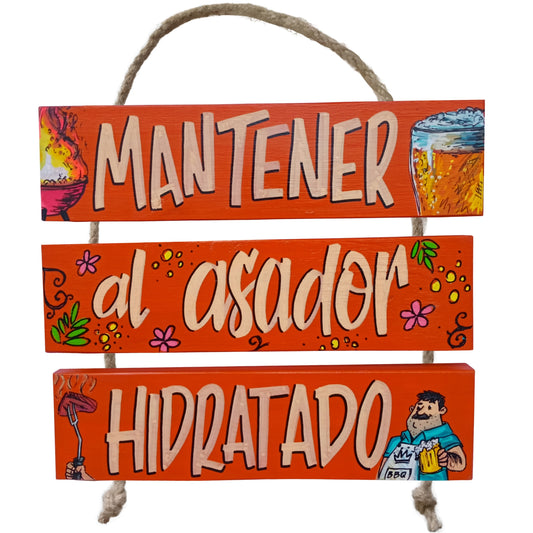 MANTENER AL ASADOR HIDRATADO - COLGANTE