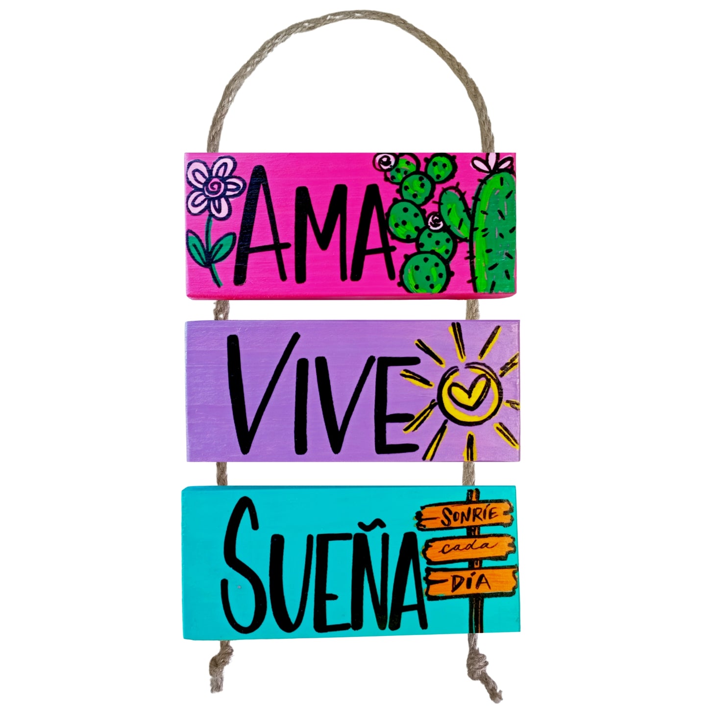 AMA VIVE RÍE - COLGANTE