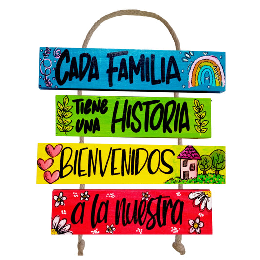 CADA FAMILIA TIENE UNA HISTORIA - COLGANTE