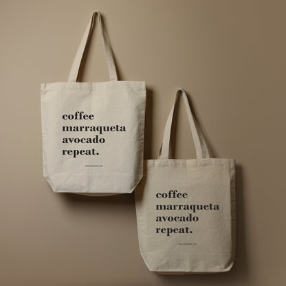COFFEE MARRAQUETA AVOCADO REPEAT - TOTE BAG