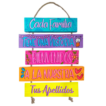 CADA FAMILIA (APELLIDOS) - COLGANTE PERSONALIZADO