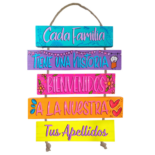 CADA FAMILIA (APELLIDOS) - COLGANTE PERSONALIZADO
