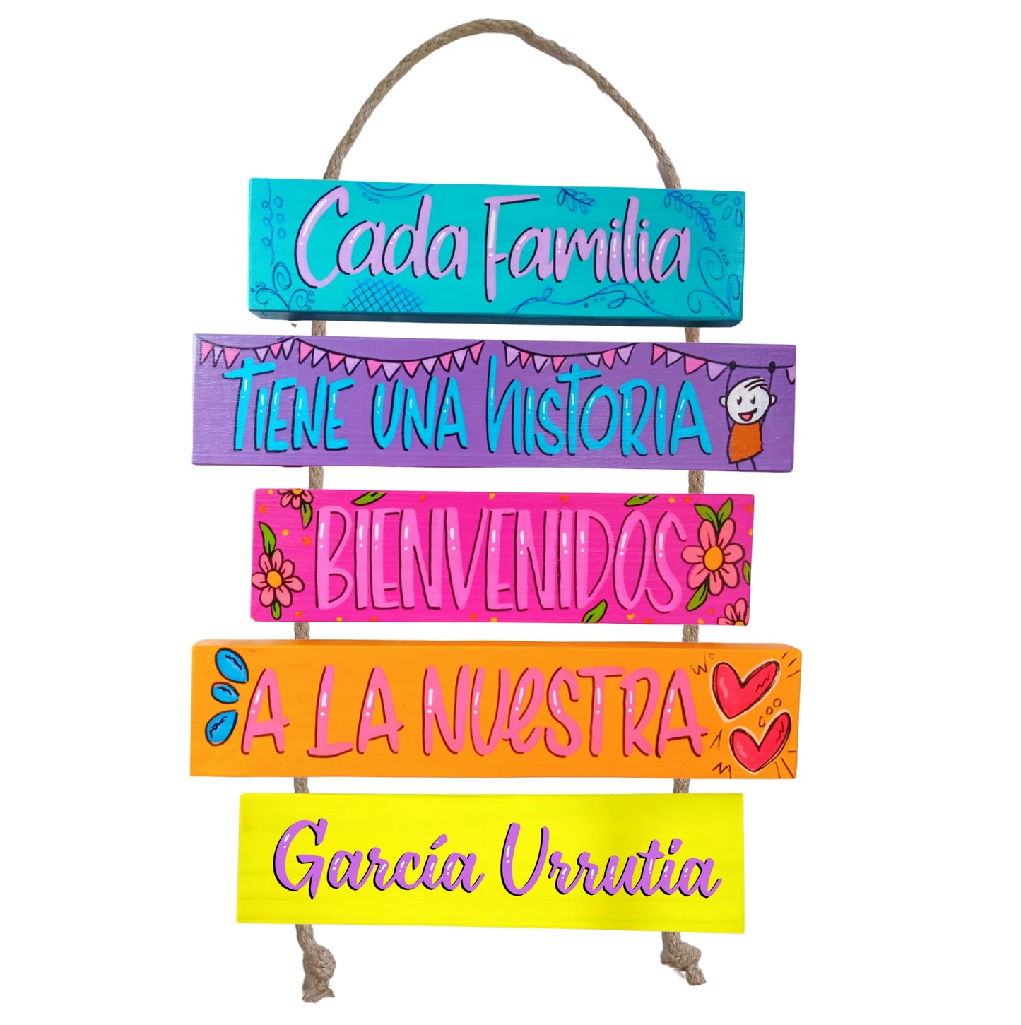 CADA FAMILIA (APELLIDOS) - COLGANTE PERSONALIZADO