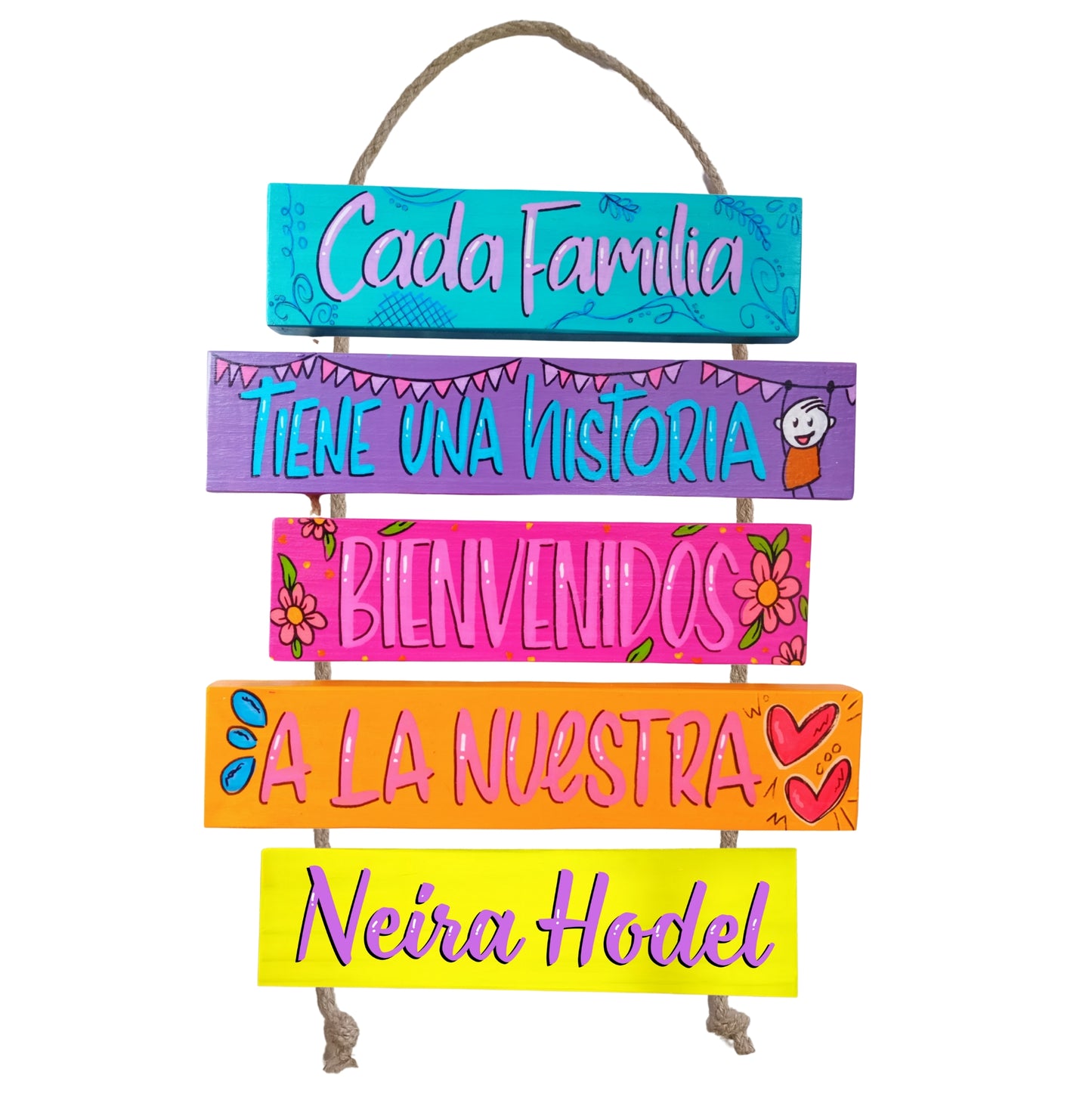CADA FAMILIA (APELLIDOS) - COLGANTE PERSONALIZADO