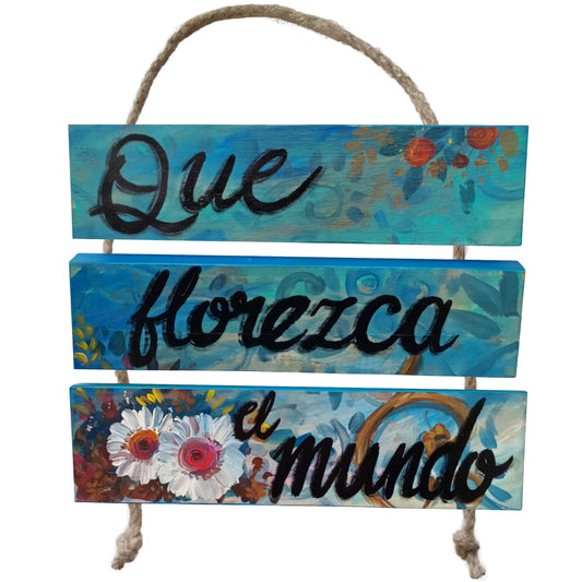 QUE FLOREZCA EL MUNDO - COLGANTE