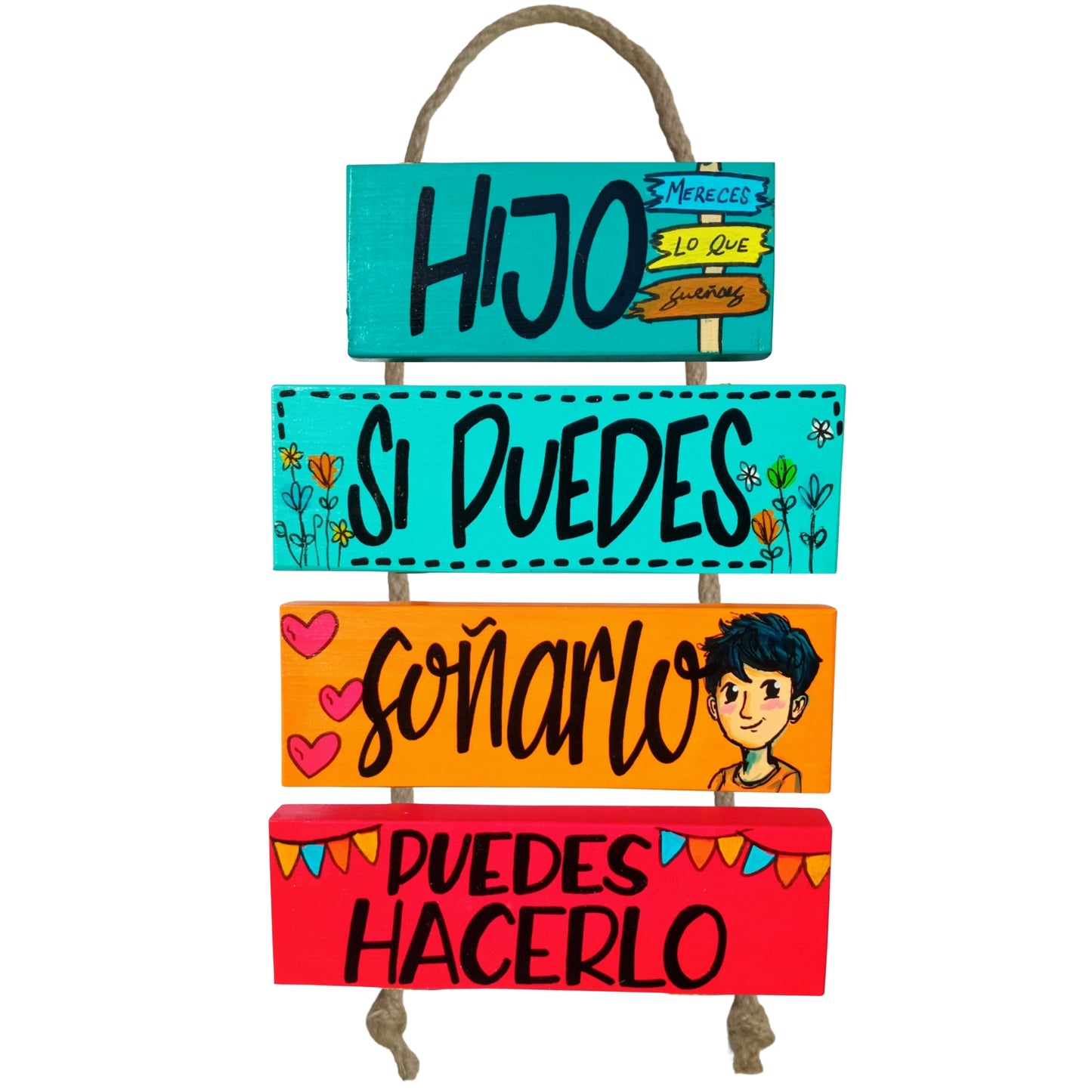 HIJO PUEDES HACERLO - COLGANTE