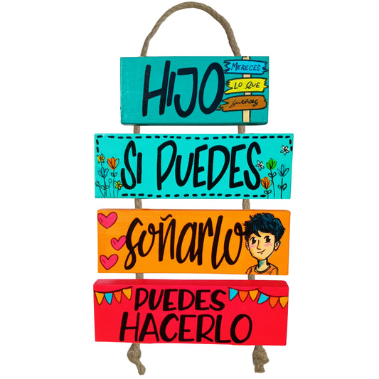 HIJO PUEDES HACERLO - COLGANTE