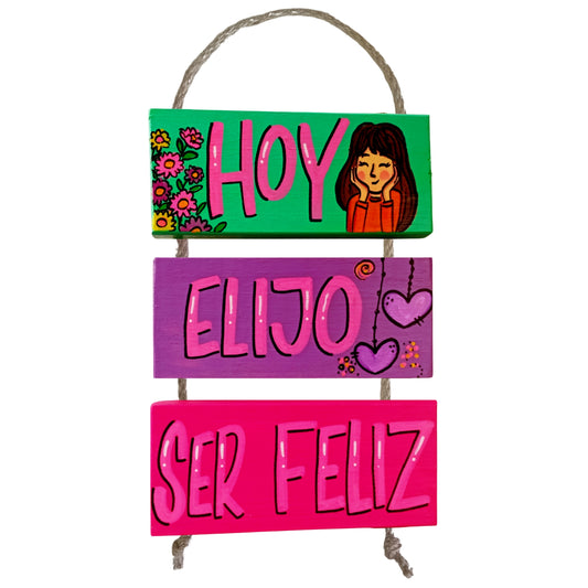 HOY ELIJO SER FELIZ - COLGANTE