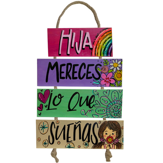 HIJA MERECES LO QUE SUEÑAS - COLGANTE