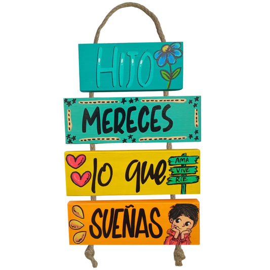 HIJO MERECES LO QUE SUEÑAS - COLGANTE