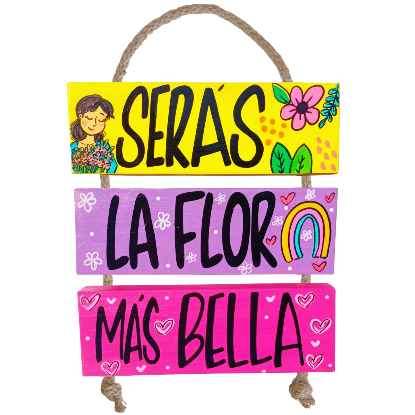 SERÁS LA FLOR MÁS BELLA - COLGANTE