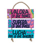 VALORA, SUPERA, LUCHA - COLGANTE