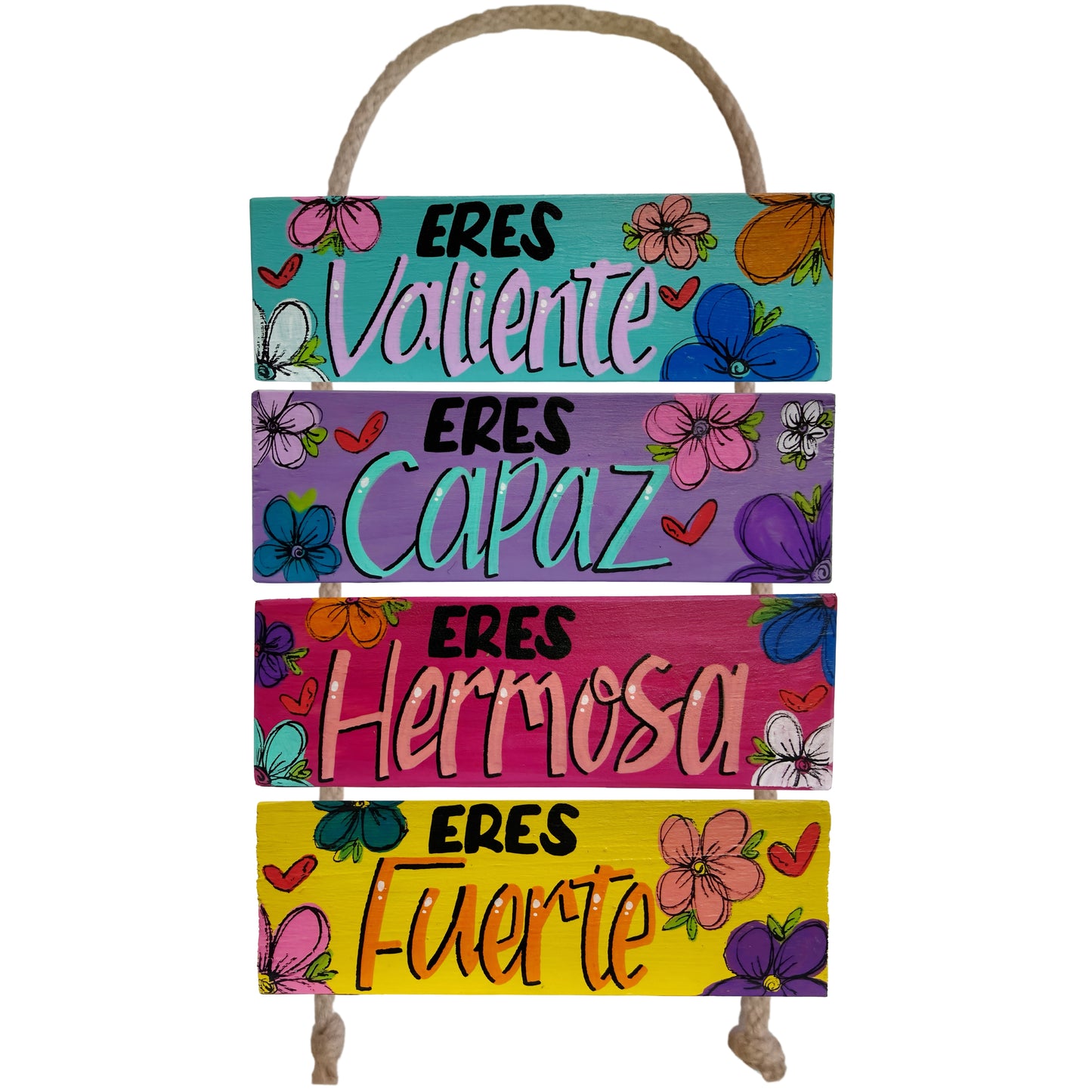 ERES LIBRE, VALIENTE, CAPAZ, HERMOSA - COLGANTE