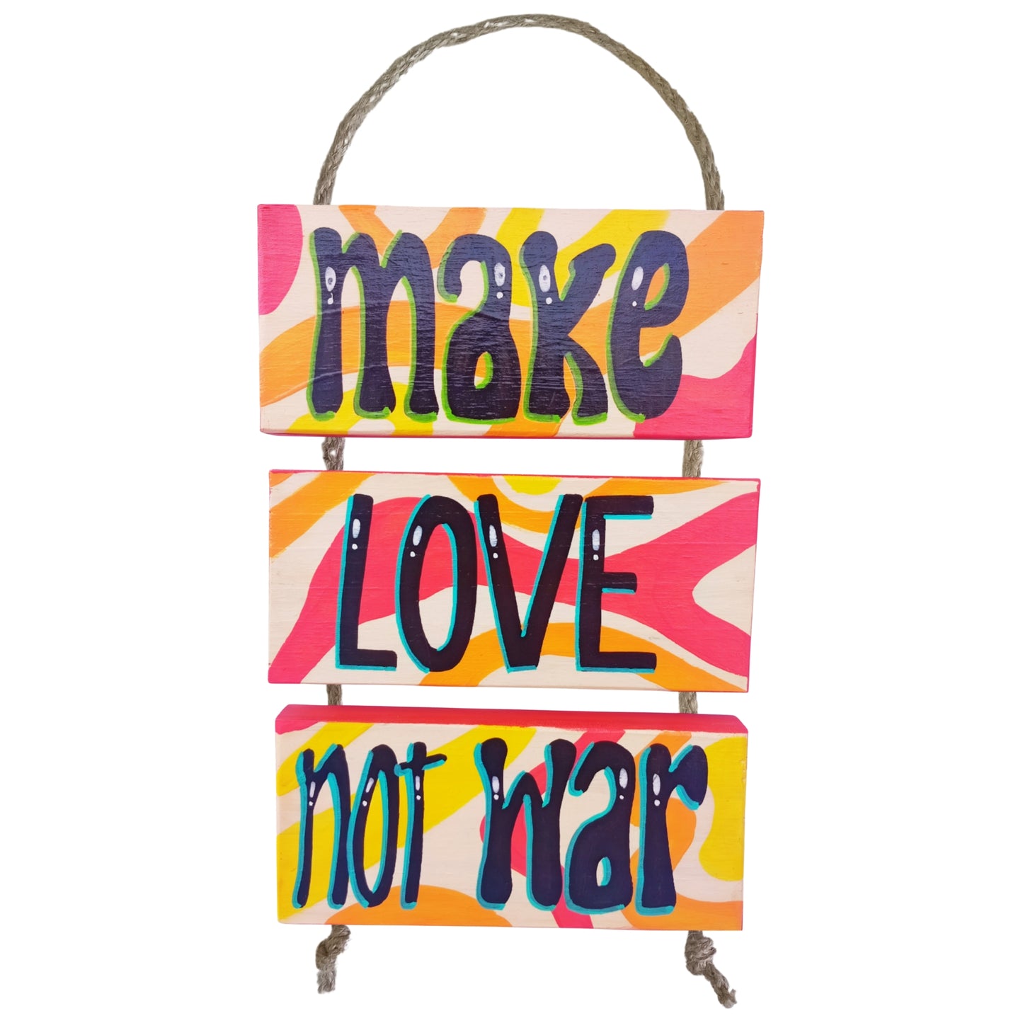 MAKE LOVE NOT WAR - COLGANTE