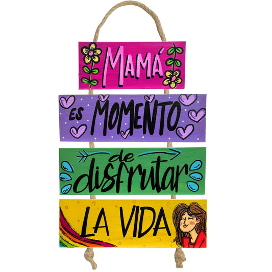 MAMÁ DISFRUTAR LA VIDA - COLGANTE