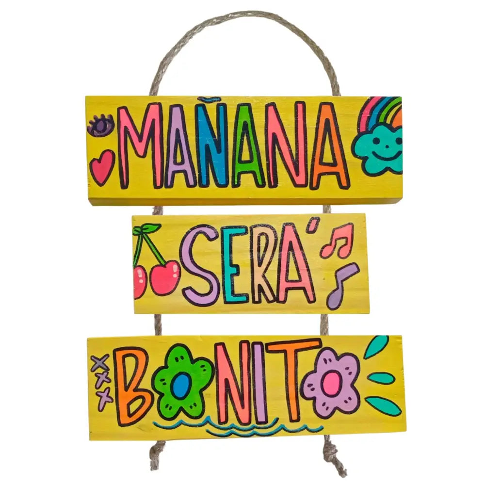 MAÑANA SERÁ BONITO - COLGANTE AMARILLO