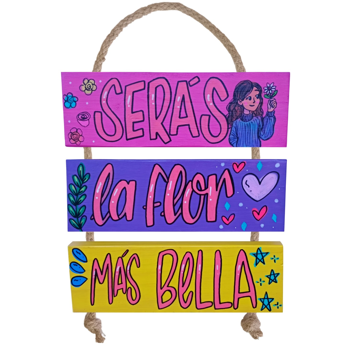 SERÁS LA FLOR MÁS BELLA - COLGANTE