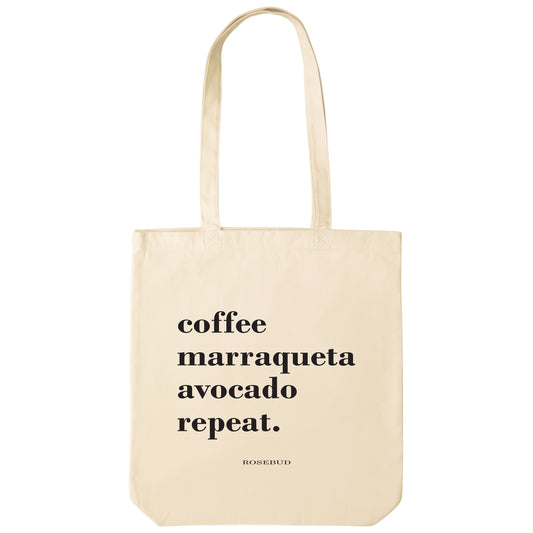 COFFEE MARRAQUETA AVOCADO REPEAT - TOTE BAG